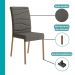 Conjunto Sala de Jantar 6 Cadeiras York Carraro Nogal Rosê