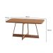 Conjunto Sala de Jantar Filadélfia 6 Cadeiras Carraro Areia/Rose/Nogal