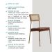 Conjunto Sala de Jantar Filadélfia 6 Cadeiras Carraro Areia/Rose/Nogal