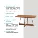 Conjunto Sala de Jantar Filadélfia 6 Cadeiras Carraro Areia/Rose/Nogal