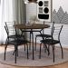 Conjunto Sala de Jantar Fortaleza Preto Mesa e 4 Cadeiras Carraro