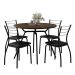 Conjunto Sala de Jantar Fortaleza Preto Mesa e 4 Cadeiras Carraro
