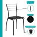 Conjunto Sala de Jantar Fortaleza Preto Mesa e 4 Cadeiras Carraro
