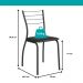 Conjunto Sala de Jantar Fortaleza Preto Mesa e 4 Cadeiras Carraro