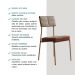 Conjunto Sala de Jantar Loanda 6 Cadeiras Carraro Areia/Rose/Nogal