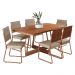 Conjunto Sala de Jantar Mesa e 6 Cadeiras Fênix Carraro Rose