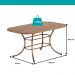 Conjunto Sala de Jantar Mesa e 6 Cadeiras Fênix Carraro Rose