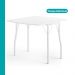 Conjunto Sala de Jantar Palermo Branco Mesa e 2 Banquetas Carraro