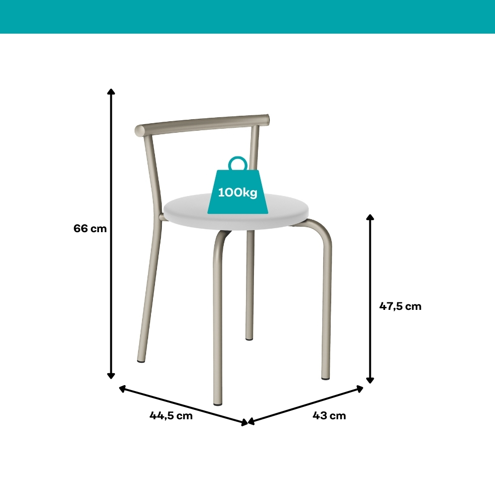 Conjunto Sala de Jantar Palermo com Mesa e 2 Cadeiras 2999 Carraro