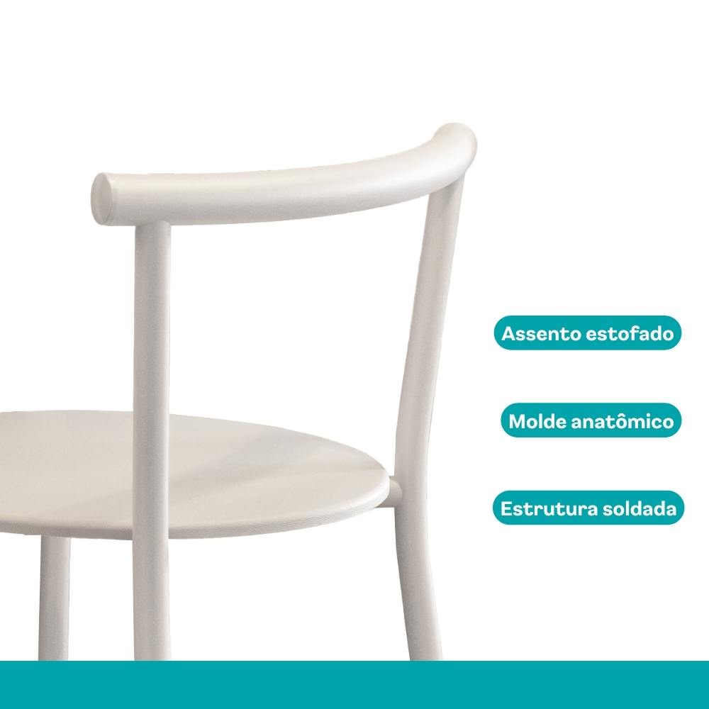 Conjunto Sala de Jantar Palermo com Mesa e 4 Cadeiras 2999 Carraro