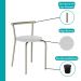 Conjunto Sala de Jantar Palermo com Mesa e 4 Cadeiras 2999 Carraro