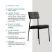 Conjunto Sala de Jantar Sydney 4 Cadeiras Carraro Grafite/Preto/Nogal