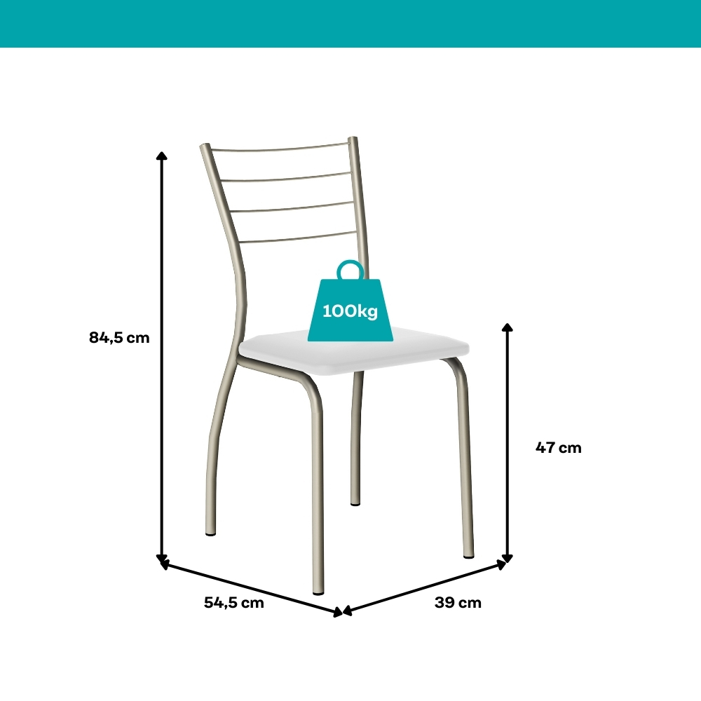 Conjunto Sala de Jantar Tallim com Mesa e 2 Cadeiras 2999 Carraro