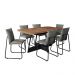 Conjunto de Sala de Jantar 6 Cadeiras Chloe Carraro Nogal Preto