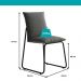Conjunto de Sala de Jantar 6 Cadeiras Chloe Carraro Nogal Preto