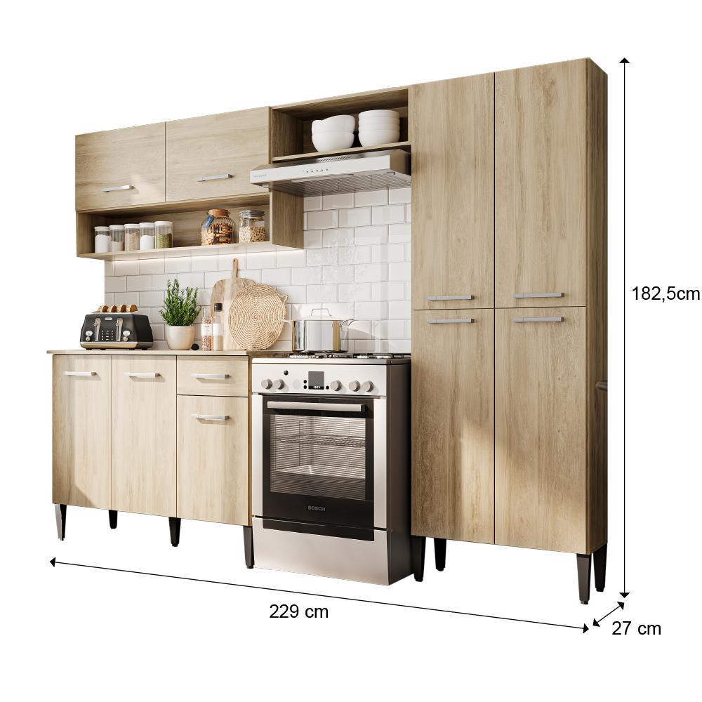 Cozinha Compacta Arizona Classic Carvalho Carraro