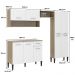 Cozinha Compacta Arizona Classic Carvalho com Branco Carraro