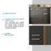 Cozinha Compacta Arizona Classic Carvalho com Preto Carraro
