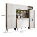 Cozinha Compacta Arizona Glam Carvalho Carraro - Carvalho/Branco
