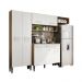 Cozinha Compacta Arizona Glam Carvalho Carraro - Carvalho/Branco
