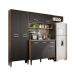 Cozinha Compacta Arizona Glam Carvalho Carraro - Carvalho/Preto