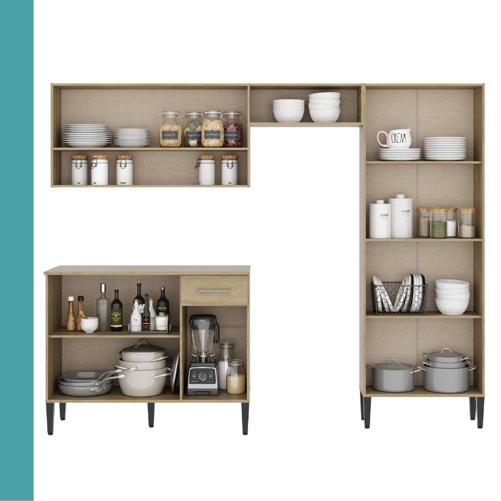 Cozinha Compacta Arizona Glam Carvalho Carraro