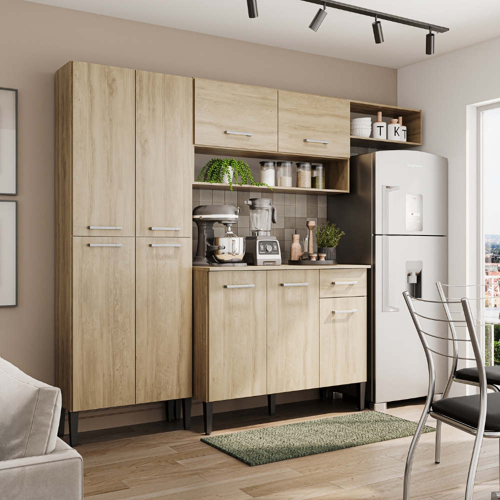 Cozinha Compacta Arizona Glam Carvalho Carraro