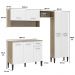Cozinha Compacta Arizona Glam Carvalho com Branco Carraro