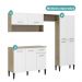 Cozinha Compacta Arizona Glam Carvalho com Branco Carraro