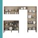 Cozinha Compacta Arizona Glam Carvalho com Preto Carraro