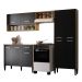 Cozinha Compacta Arizona Glam Carvalho com Preto Carraro