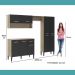 Cozinha Compacta Arizona Glam Carvalho com Preto Carraro