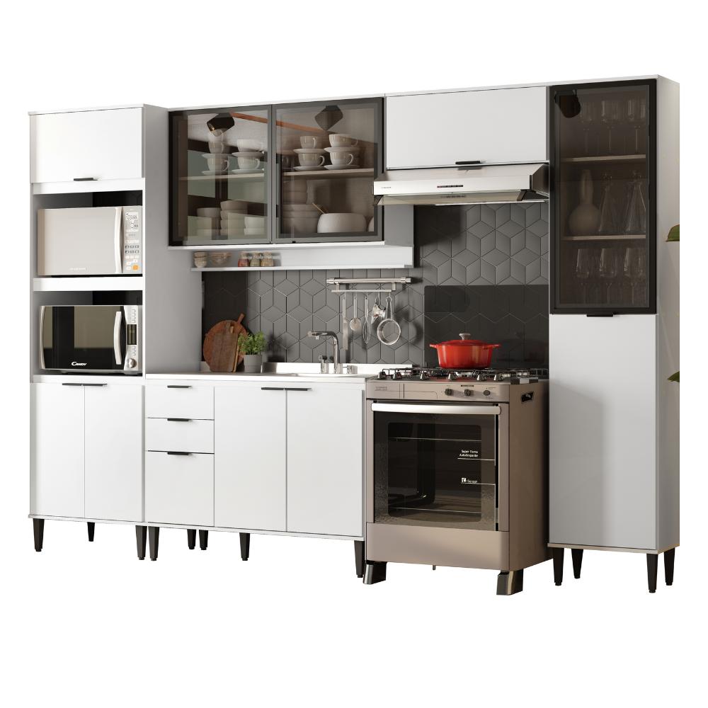 Cozinha Completa Miami Master Carraro Branco