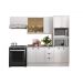 Cozinha Completa Milla Pop 100% MDF Armário e Balcão Branco Carraro