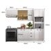 Cozinha Completa Milla Pop 100% MDF Armário e Balcão Branco Carraro