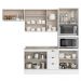 Cozinha Completa Milla Pop 100% MDF Armário e Balcão Branco Carraro