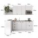 Cozinha Completa Milla Pro 100% MDF Armário e Balcão Branco Carraro