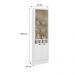 Cristaleira 2 Portas Vidro Milla Branco MDF 70cm Carraro