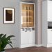 Cristaleira 2 Portas Vidro Milla Branco MDF 70cm Carraro