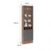 Cristaleira 2 Portas Vidro Milla Nog/Cinza 70cm Carraro