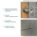 Cristaleira 2 Portas Vidro Milla Nog/Cinza 70cm Carraro
