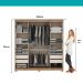 Guarda Roupa Casal 2 Portas 4 Gavetas Madrid Carraro Freijó c/ Avelã