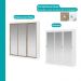 Guarda Roupa Casal 3 Portas 4 Gav Espelho Branco 1144 Carraro