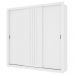 Guarda Roupa Casal 3 Portas Doha 2 Gavetas Carraro Ripado Branco