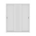 Guarda Roupa Casal 3 Portas Doha 2 Gavetas Carraro Ripado Branco