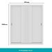 Guarda Roupa Casal 3 Portas Doha 2 Gavetas Carraro Ripado Branco