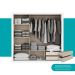 Guarda Roupa Casal 3 Portas Doha 2 Gavetas Carraro Ripado Branco