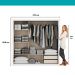 Guarda Roupa Casal 3 Portas Doha 2 Gavetas Carraro Ripado Branco