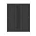 Guarda Roupa Casal 3 Portas Doha 2 Gavetas Carraro Ripado Preto Touch