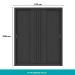 Guarda Roupa Casal 3 Portas Doha 2 Gavetas Carraro Ripado Preto Touch
